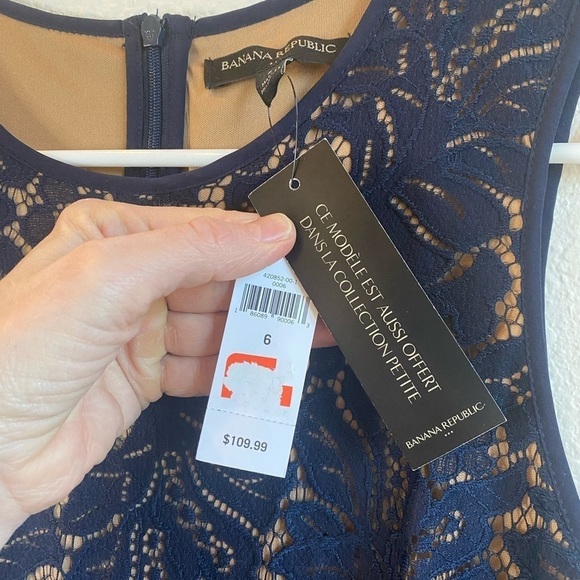 *NWT* BANANA REPUBLIC Lace Midi Dress - Picture 6 of 11
